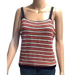 (5‎ for $25) It's Our Time Striped Sweater Tank size Large